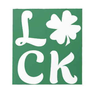 Lucky Shamrock Notepad