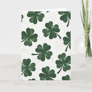 Lucky Shamrock Pattern Card