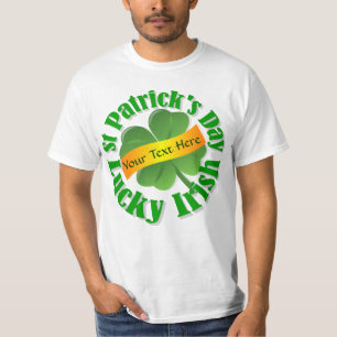 Lucky shamrock personalised St Patrick's T-Shirt