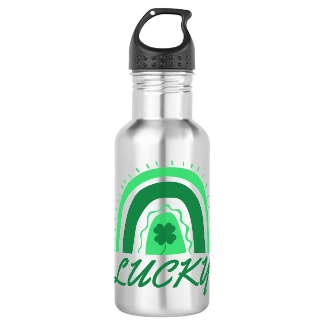 Lucky Shamrock Rainbow 710 Ml Water Bottle (Front)