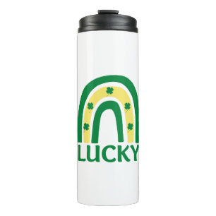 Lucky Shamrock Rainbow St Patricks Thermal Tumbler