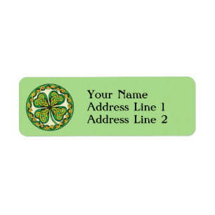 Lucky Shamrock Return Address Label