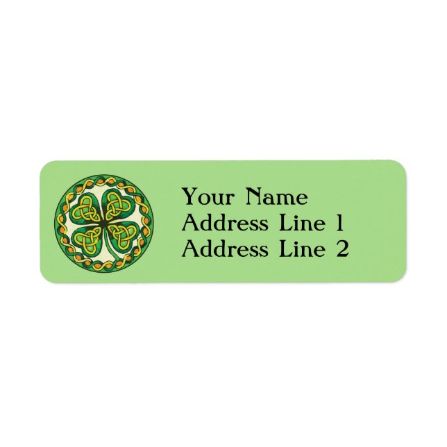 Lucky Shamrock Return Address Label (Front)