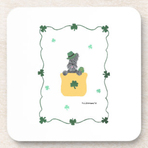 Lucky Shamrock Scottie Coaster