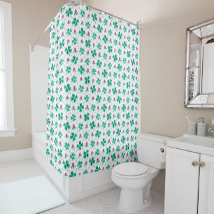 Lucky shamrock shower curtain