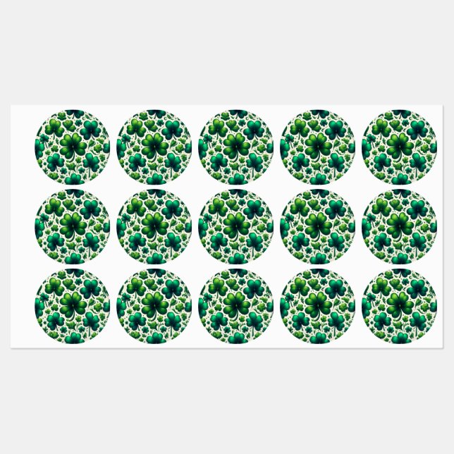 Lucky Shamrock St. Patrick’s Day Gift Labels (Sheet)