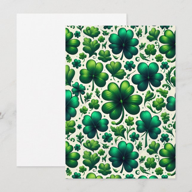 Lucky Shamrock St. Patrick’s Day Party Invitation (Front/Back)