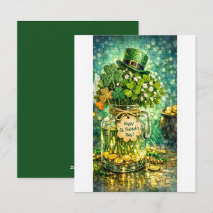 Lucky Shamrock St Patricks Day Card