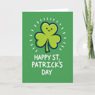 Lucky Shamrock St Patricks Day Card