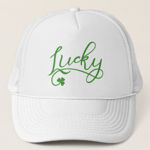 Lucky Shamrock St Patricks Day Trucker Hat