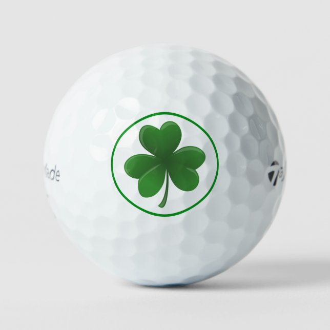 Lucky Shamrock Taylor Made TP5 Golf Balls (Front)