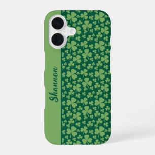 Lucky Shamrock Vibrant Green iPhone 16 Case