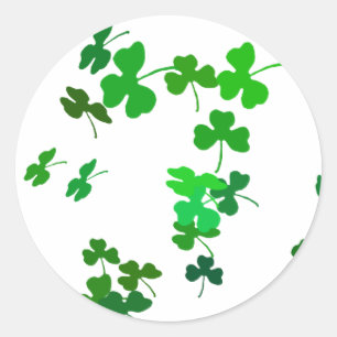 Lucky Shamrocks Classic Round Sticker