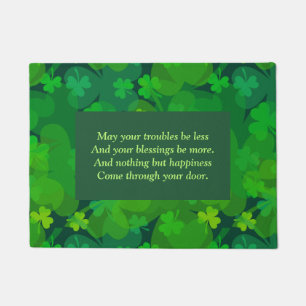 Lucky Shamrocks - Clovers All Over Doormat