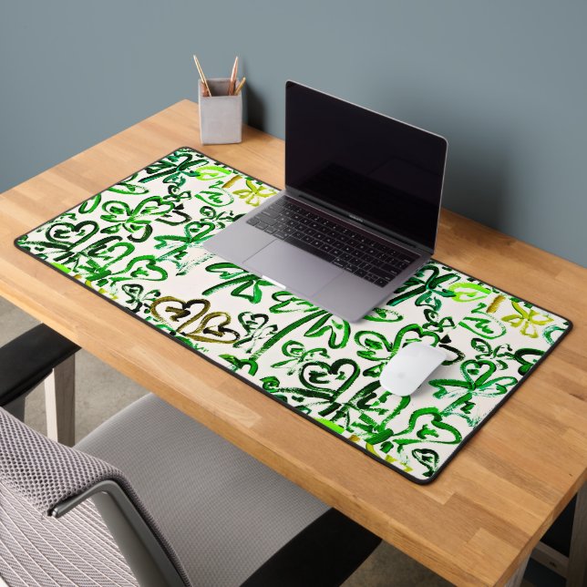 Lucky Shamrocks Desk Mat (Office 2)