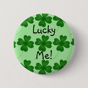 Lucky shamrocks pattern 6 cm round badge