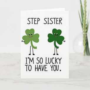 Lucky Shamrocks Sister Card