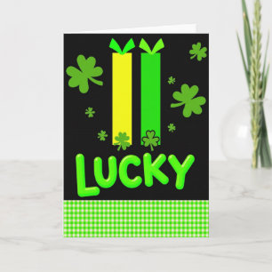 Lucky Shamrocks St Patricks Card