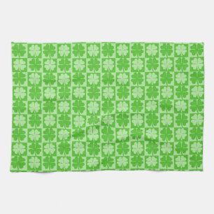 Lucky Shamrocks Tea Towel