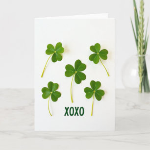 Lucky Shamrocks Xoxo Card