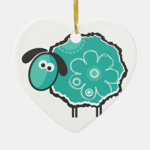 Lucky Sheep Ceramic Tree Decoration