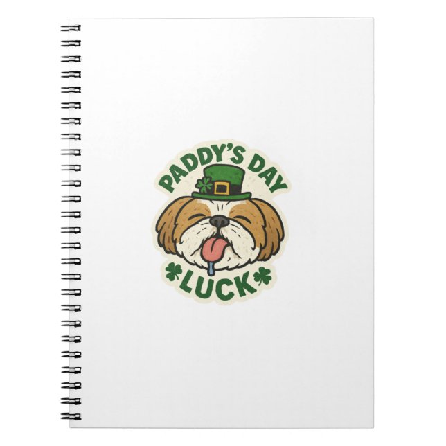 Lucky Shih Tzu St.Patrick's Day Notebook (Front)