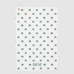 Lucky Shot Monogrammed Irish Clovers Golf Towel