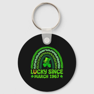 Lucky Since March 1967 Birthday 57th St Patricks D Key Ring