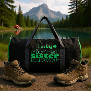 Lucky Sister Sister Sister St. Patrick's Day Duffle Bag