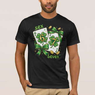 Lucky Six Seven Playing Cards, St Patricks Day T-Shirt