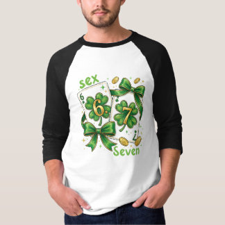 Lucky Six Seven Playing Cards, St Patricks Day T-Shirt