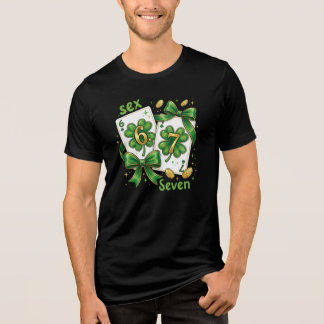 Lucky Six Seven Playing Cards, St Patricks Day Tri-Blend Shirt