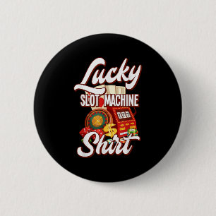 Lucky Slot Machine Casino Las Vegas Gambling  6 Cm Round Badge