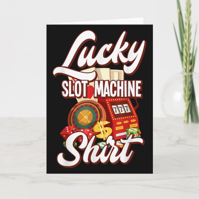 Lucky Slot Machine Casino Las Vegas Gambling  Card (Front)