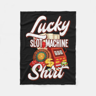 Lucky Slot Machine Casino Las Vegas Gambling Fleece Blanket