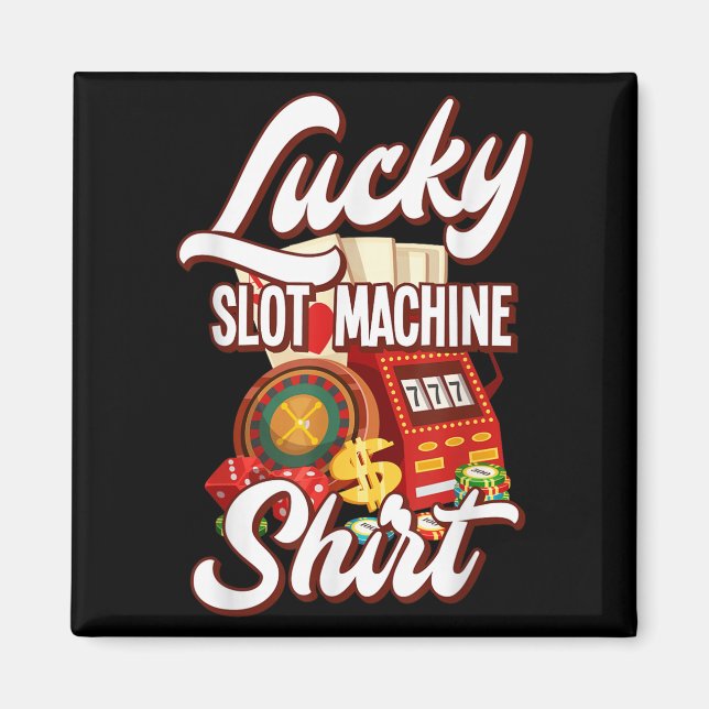 Lucky Slot Machine Casino Las Vegas Gambling  Magnet (Front)