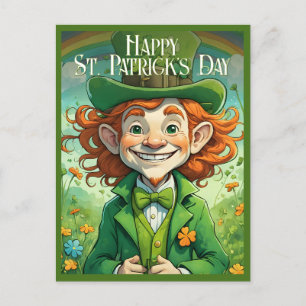 Lucky Smiles on St. Patrick’s Day Holiday Postcard