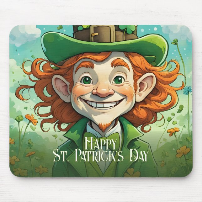 Lucky Smiles on St. Patrick’s Day Mouse Pad (Front)