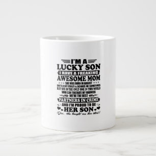 Lucky Son Have A Freaking Awesome Mum Augus Large Coffee Mug
