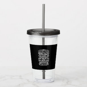 Lucky Son Raised By A  Awesome Mum Gift For Mum Acrylic Tumbler