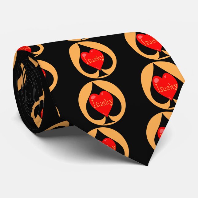 Lucky Spades Tie (Rolled)