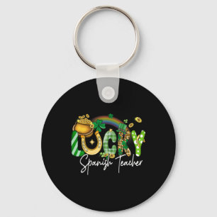 Lucky Spanish Teacher St Patricks Day Family Match Key Ring