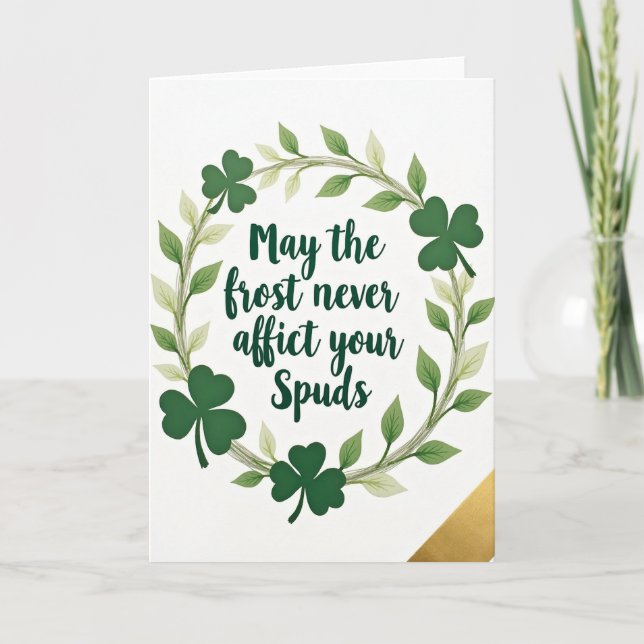 Lucky Spuds Blessing Green Art Card (Front)
