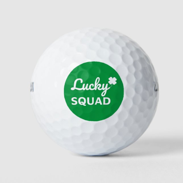 Lucky Squad St. Patrick's Day Golf Balls (Front)