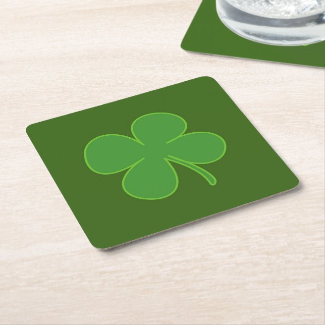 Lucky Square Paper Coaster (Angled)