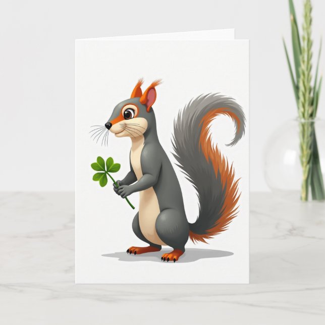 Lucky Squirrel Art Card (Front)
