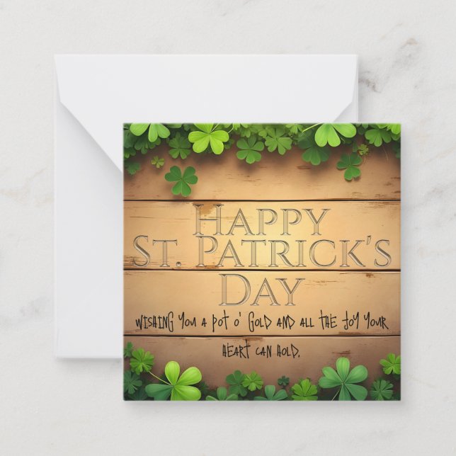 Lucky St. Patrick’s Day Wishes 🍀 Card (Front)