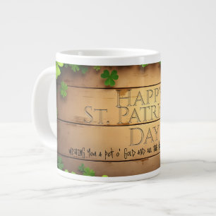 Lucky St. Patrick’s Day Wishes 🍀 Large Coffee Mug