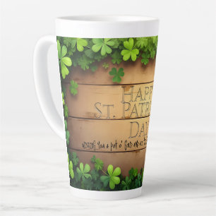 Lucky St. Patrick’s Day Wishes 🍀 Latte Mug