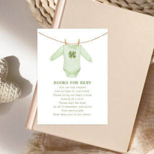 Lucky St Patrick's Boy Books For Baby Shower Enclosure Card